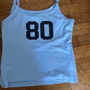 SHEIN Light Blue Camisole with Black Number